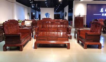 刺猬紫檀新中式沙發與經典花梨木門廳家具組合 價格、圖片與設計賞析